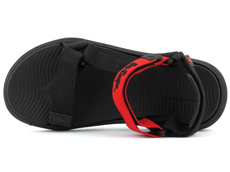 Sportowe sandały damskie na rzepy - Lee Cooper LCW-22-34-0954, czerwono-czarne