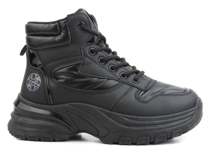 Trapery, śniegowce damskie na platformie - LEE COOPER LCJ-23-44-1973L, czarne