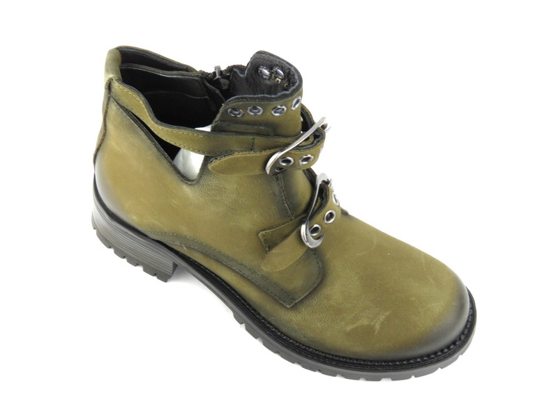 Botki damskie, trapery Venezia 6333207, zielone