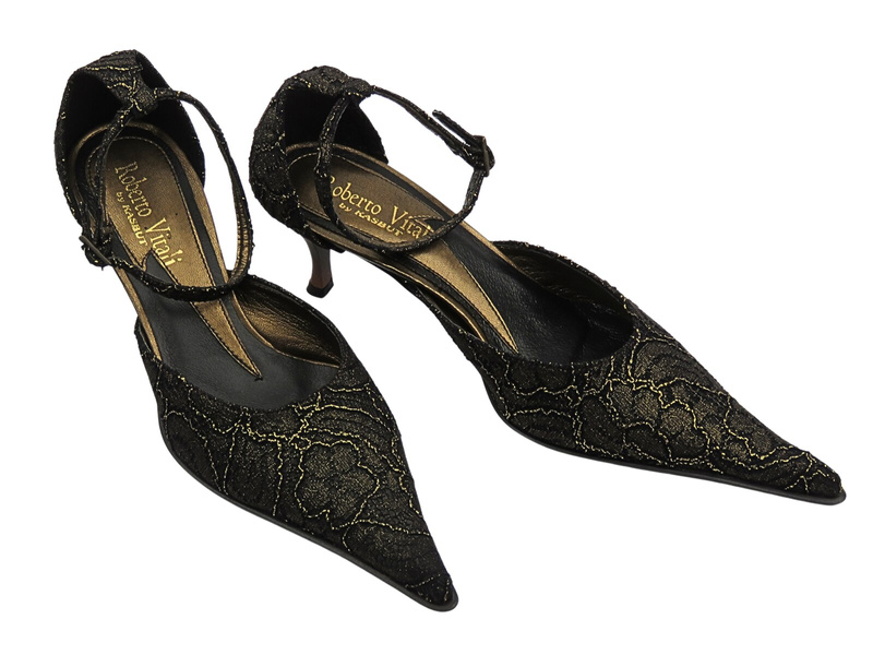 Czółenka na szpilce brąz Roberto Vitali 437A3