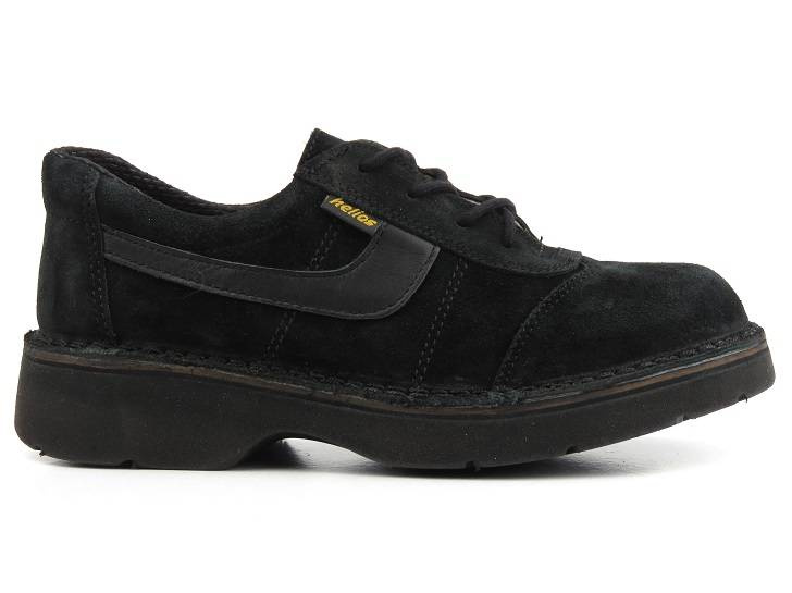 Półbuty męskie młodzieżowe ze skóry naturalnej - HELIOS 607, czarne