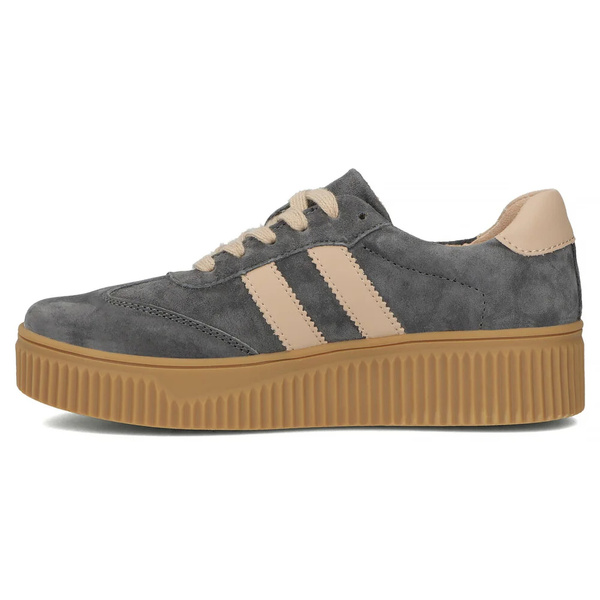 Skórzane sneakersy damskie szare Filippo DP6776/25
