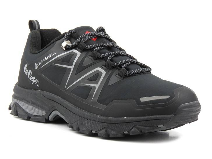 Buty męskie trekkingowe niskie z Aqua Shell - LEE COOPER 23-01-1746M, czarne