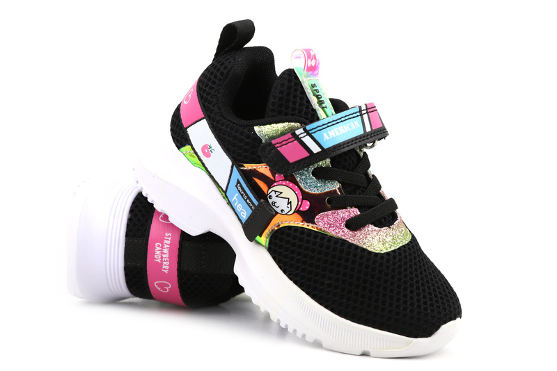 Buty dziecięce sportowe, sneakersy - American Club BS 20/22, czarne