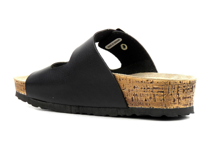 Klapki damskie na grubej podeszwie - INBLU NM-28, czarne