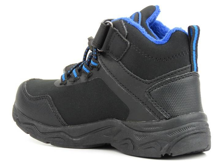 Śniegowce, trapery dziecięce - AMERICAN CLUB HL 28/22, czarne z niebieskim