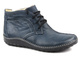 Lekkie botki damskie z polarem - HELIOS Komfort 612, granatowe