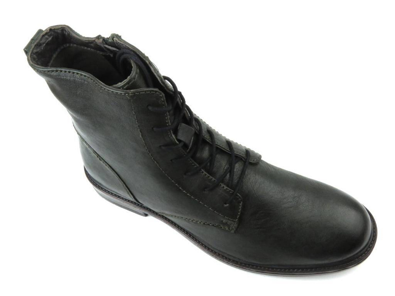 Skórzane botki męskie - Venezia 46902, zielone