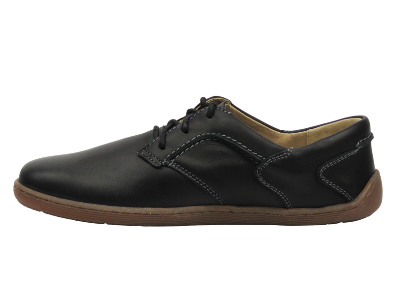 BareFoot skórzane minimalistyczne buty damskie czarne Helios Komfort 715-2B