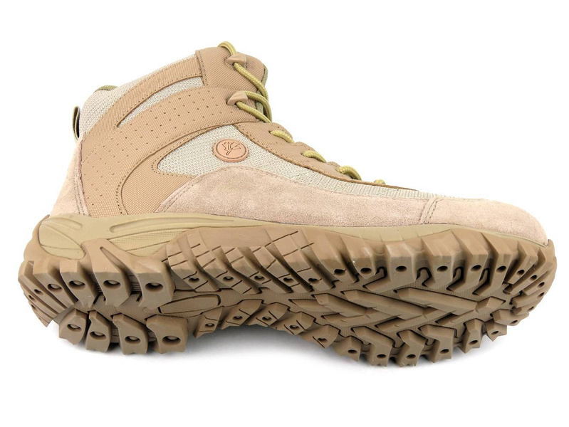 Trekkingi męskie z membraną WATERPROOF - VEMONT 9AT2065L, beżowe