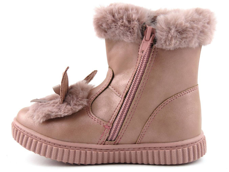 Kozaki dziecięce z króliczkiem - AMERICAN CLUB GC 27/20, różowe