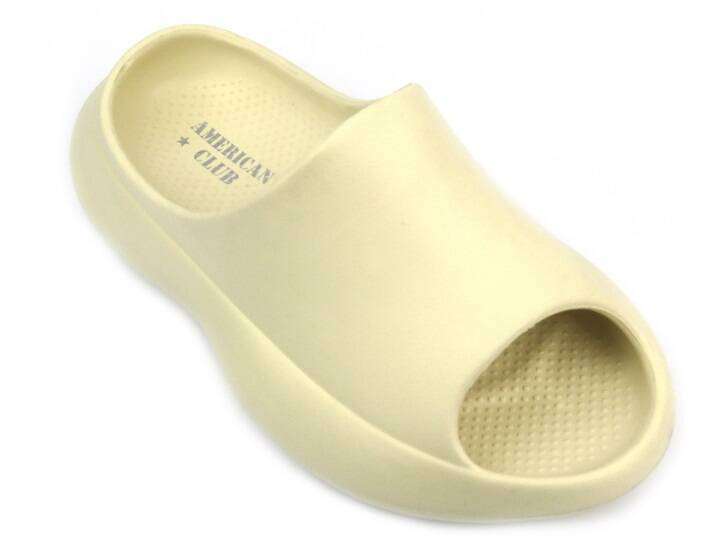 Klapki damskie piankowe - American Club NH155/24, beżowe