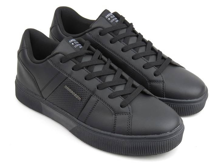 Sneakersy męskie AMERICAN CLUB RH74/22, czarne