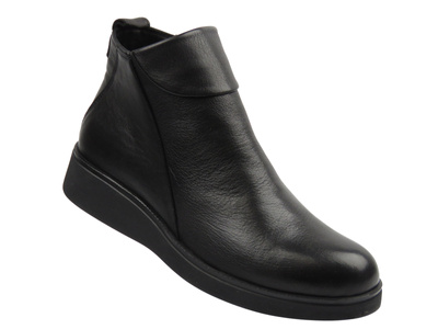 Botki damskie skórzane czarne Nika Komfort 0639-252401