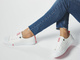 Trampki damskie, buty sportowe Big Star FF274087, białe z czerwonymi elementami