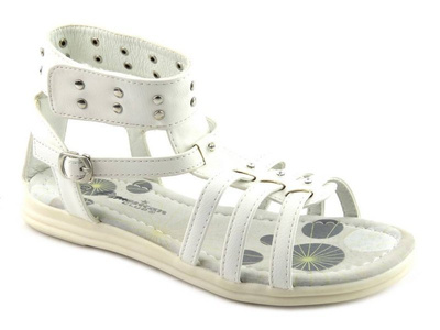 Sandały dziecięce dziewczęce American Club XDB 103521, białe