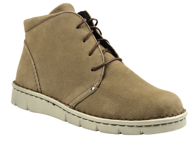 Skórzane botki damskie Nika Komfort 838, brązowe 2