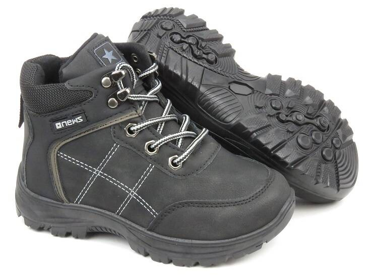 Trekkingi dziecięce, buty zimowe- News 23DZ26-5241,czarne