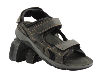 Wygodne, klasyczne sandały męskie - INBLU TL04-01, czarne