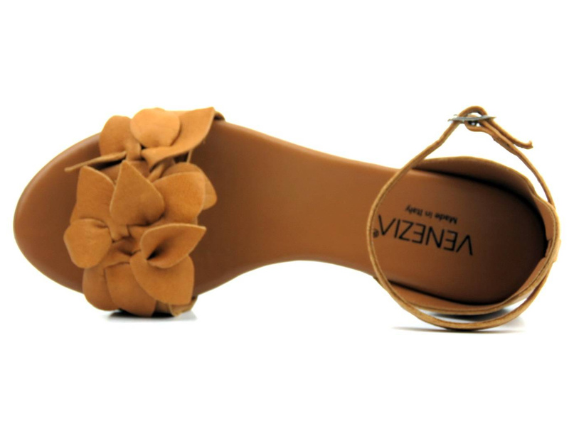 Sandały damskie z zakrytą piętą - VENEZIA G10 ROCK, brązowe