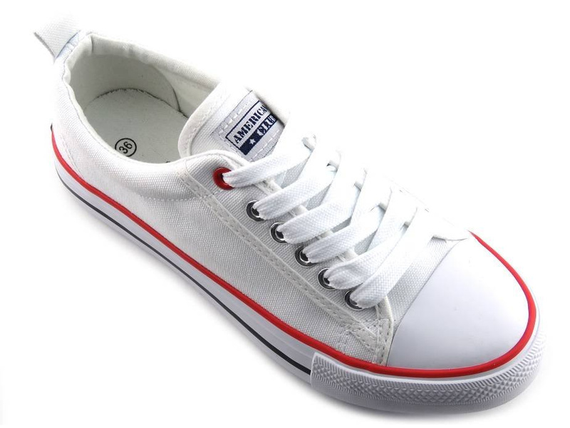 Trampki młodzieżowe, buty sportowe American Club LH 15/21 (25/22), białe