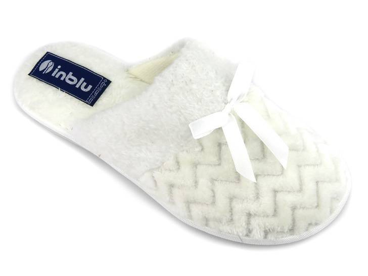 Miękkie kapcie damskie z futerkiem - INBLU JULIA, beżowe