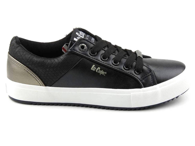 Wygodne trampki damskie, buty sportowe Lee Cooper 041, czarne
