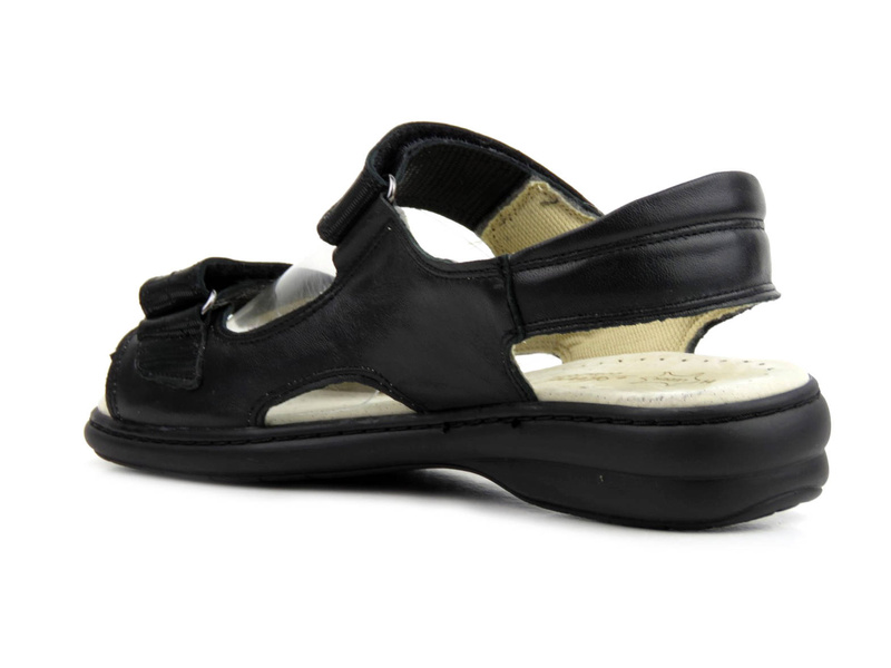 Wygodne sandały damskie w tęgości H - AXEL KOSELA 2154/9154, czarne