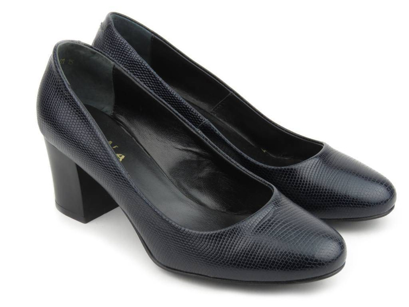 Czółenka damskie na słupku - KABAŁA 72-01-112, czarny