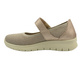 Półbuty damskie z paskiem na rzep beżowe UNISOFT 25PB02-8886