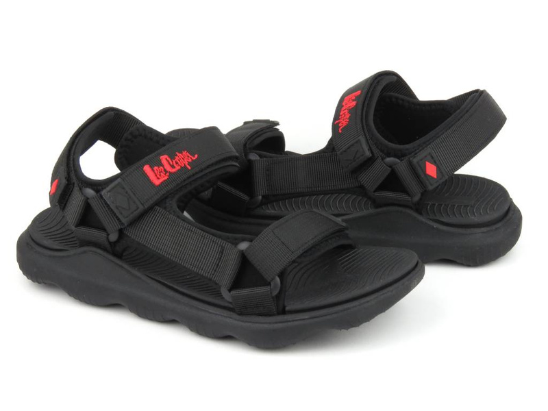 Sportowe sandały damskie na grubej podeszwie - Lee Cooper LCW-23-34-1692L, czarne