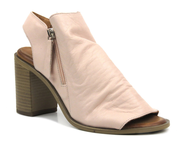 Sandały damskie na obcasie - Venezia 030171324, różowe