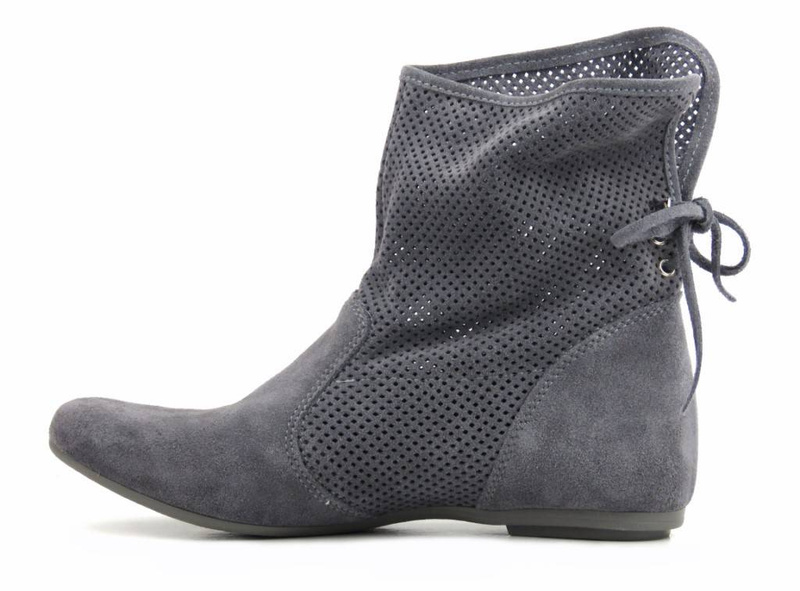 Zamszowe botki damskie wiosenne Veronii 1697, szare