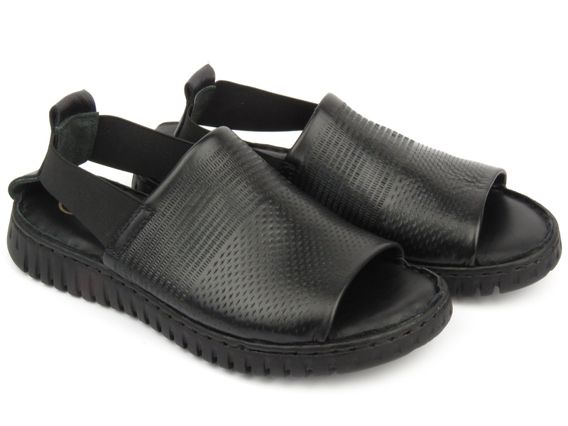 Wsuwane sandały damskie Helios 1201, czarne