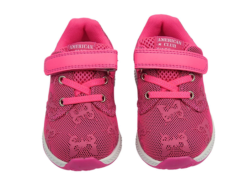 Buty dziecięce sportowe, adidasy fuksjowe American Club ES 30/22