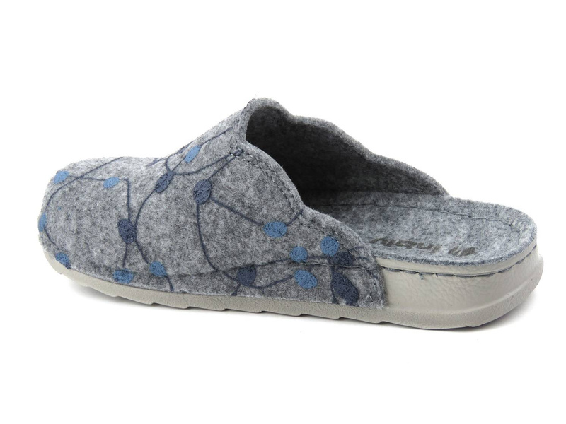 Filcowe kapcie damskie Inblu UA-35, szare w kropki