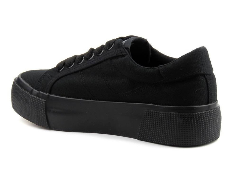 Trampki damskie, creepersy Lee Cooper 21-31-0105L, czarne