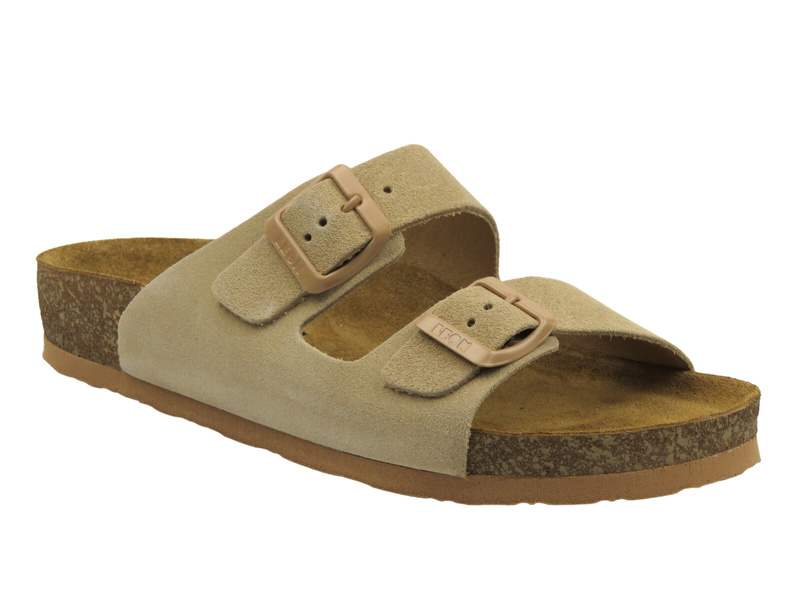 Klapki męskie z klamrą Leon 4010 beżowe