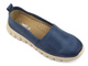 Wygodne, skórzane półbuty, mokasyny damskie polskie - HELIOS Komfort 405, granatowe