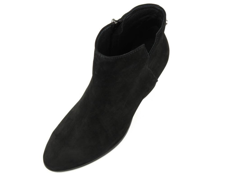 Eleganckie botki damskie na obcasie - Venezia 7380, czarne