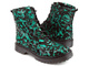 Trapery, botki damskie w panterkę - MACIEJKA 01609-51, czarno-zielone