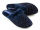 Miękkie, futerkowe kapcie damskie z serduszkiem - INBLU LB-90, granatowe