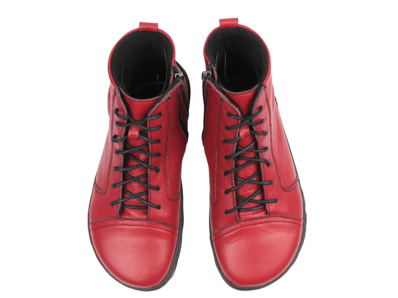 Wygodne botki damskie HELIOS 706, czerwone