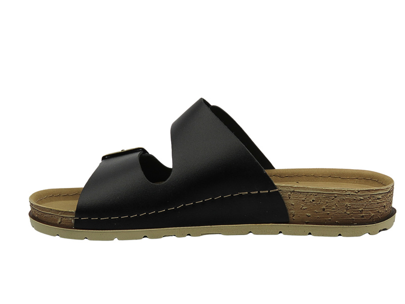 Klapki męskie z klamrami czarne Inblu RU-2I