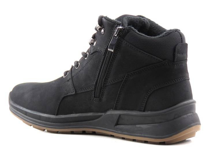 Ciepłe trzewiki męskie sportowe - AMERICAN CLUB CY70/22, czarne