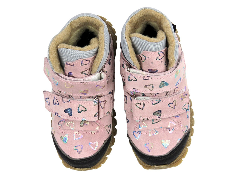 Botki dziecięce skórzane Jamet 2218, róż