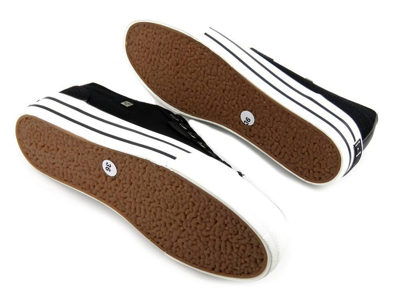 Trampki damskie na platformie Big Star HH274056, czarne