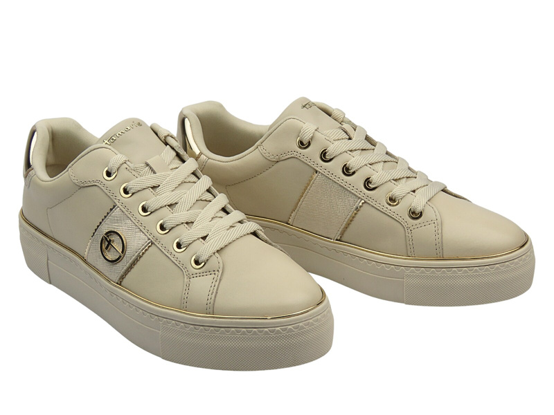 Sneakersy damskie - TAMARIS 1-23724-42, beżowe
