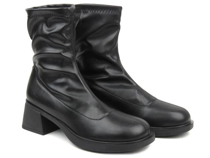 Botki damskie na obcasie- Evento 23BT35-6449, czarne