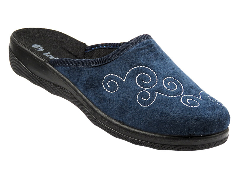 Wygodne kapcie damskie INBLU CA-5B, granatowe